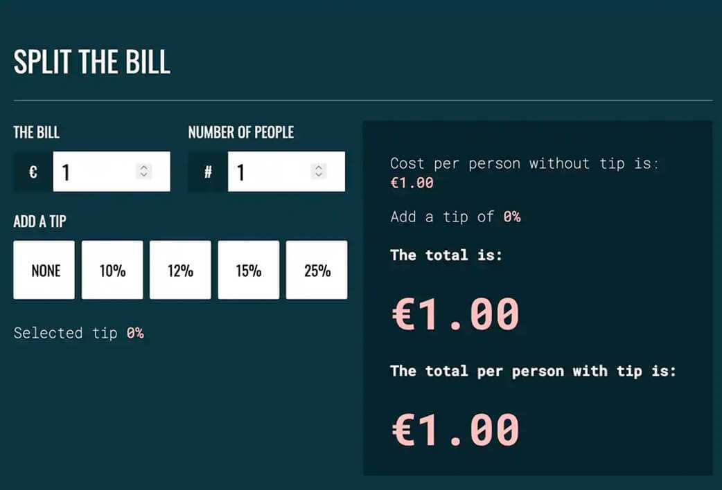 Split the Bill App screenshot